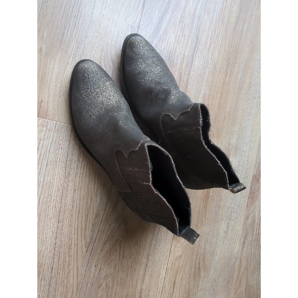 Golden Goose Crosby Western Chelsea Boots Womens 38 Gold Mettalic - Picture 10 of 16